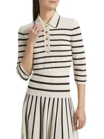 Illuminate Striped Polo Top