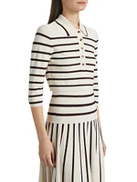 Illuminate Striped Polo Top