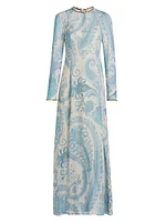 Illuminate Paisley Sheath Maxi Dress