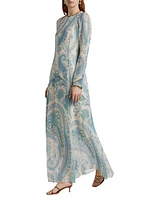 Illuminate Paisley Sheath Maxi Dress
