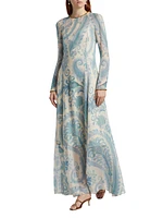 Illuminate Paisley Sheath Maxi Dress