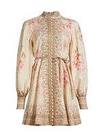 Illuminate Floral Button-Front Minidress