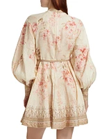 Illuminate Floral Button-Front Minidress