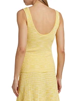Illuminate Mouline Rib-Knit Tank Top