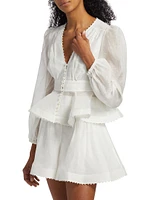 Dawning V-Neck Beaded Blouse