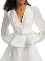 Dawning V-Neck Beaded Blouse