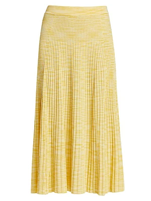 Illuminate Mouline Rib-Knit Midi-Skirt