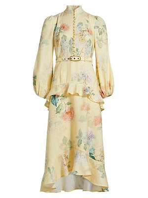 Illuminate Peplum Midi-Shirtdress