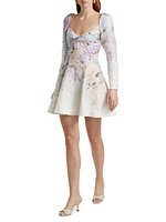 Dawning Puff-Sleeve Minidress