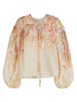 Drawn Floral Blouse