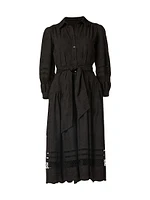 Magnolia Tiered Cotton Midi-Shirtdress