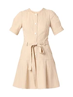 Brooks Chambray Tie-Waist Minidress