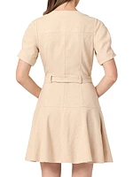 Brooks Chambray Tie-Waist Minidress