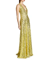 Renata Sequin Halterneck Gown