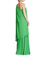 Solena One-Shoulder Georgette Gown