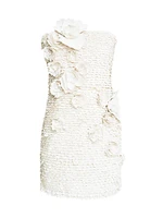 Farren Faux Leather Paillette Minidress
