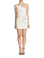 Farren Faux Leather Paillette Minidress