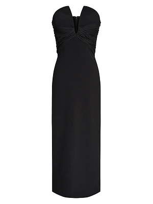Marguerite Crepe Strapless Midi-Dress