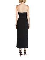Marguerite Crepe Strapless Midi-Dress