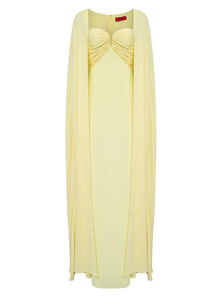 Alma Cape Crepe & Georgette Gown