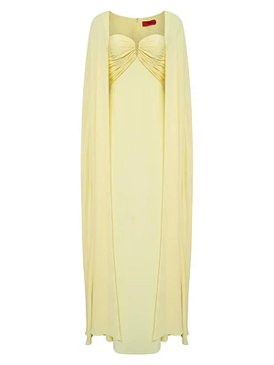 Alma Cape Crepe & Georgette Gown