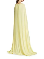 Alma Cape Crepe & Georgette Gown