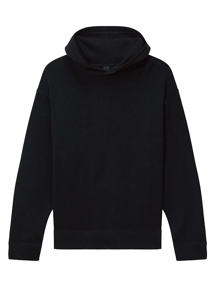 Compact-Knit Hooded Sweater