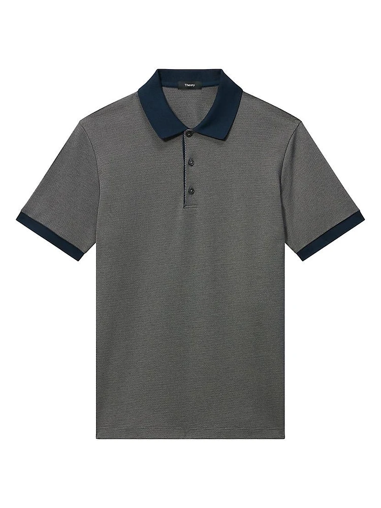 Geo Stretch Jacquard Polo Shirt