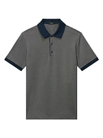 Geo Stretch Jacquard Polo Shirt