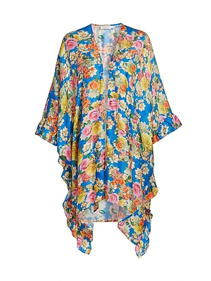 Pauline Short Ruffle Cover-Up Kimono