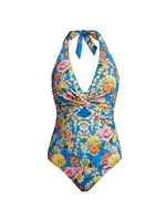 Pauline Twist Halterneck One-Piece Swimsuit