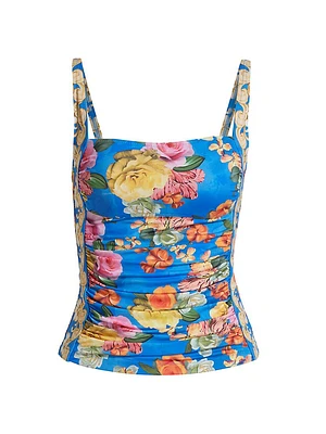 Pauline Floral Ruched Tankini