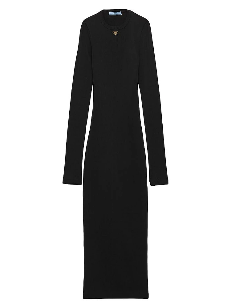 Ribbed Knit Jersey Dress