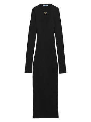 Ribbed Knit Jersey Dress