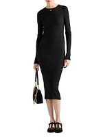 Ribbed Knit Jersey Dress
