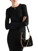 Ribbed Knit Jersey Dress
