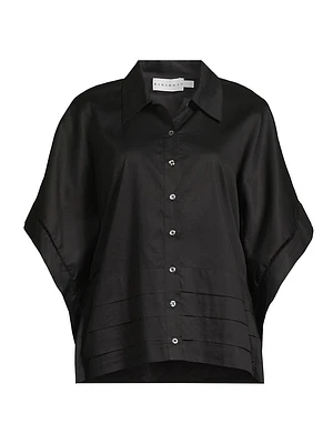 Harpa Pleated Cotton Shirt