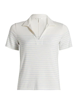 The Knit Stripe Polo Shirt