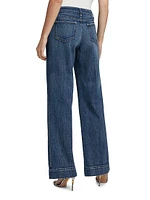 Nolan High-Rise Patch Pocket Wide-Leg Jeans