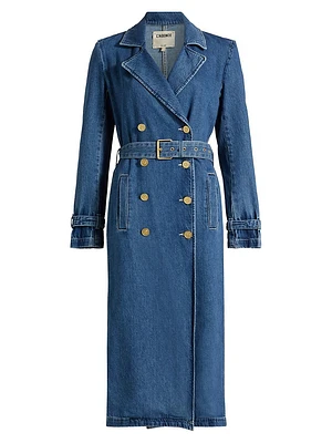 Bradley Belted Cotton Denim Trench Coat