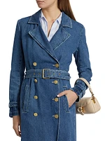 Bradley Belted Cotton Denim Trench Coat