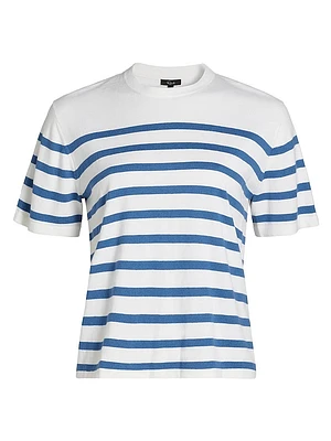 Striped Cotton-Cashmere T-Shirt