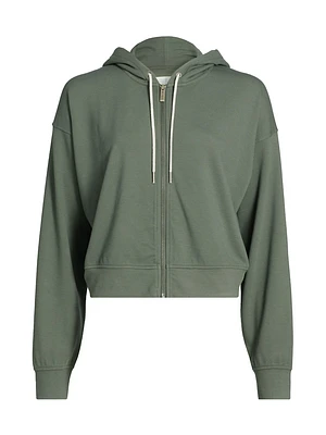 Waffle Scuba Zip-Front Sweatshirt