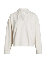 Waffle Scuba Polo Sweatshirt