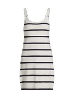 Striped Knit Cotton Minidress