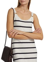 Striped Knit Cotton Minidress