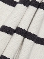 Striped Knit Cotton Minidress