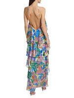 Poise Floral Tiered Ruffle Maxi Dress