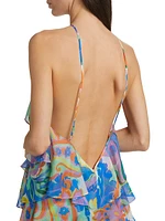 Poise Floral Tiered Ruffle Maxi Dress