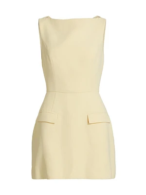 Banco Boatneck Sleeveless Sheath Minidress
